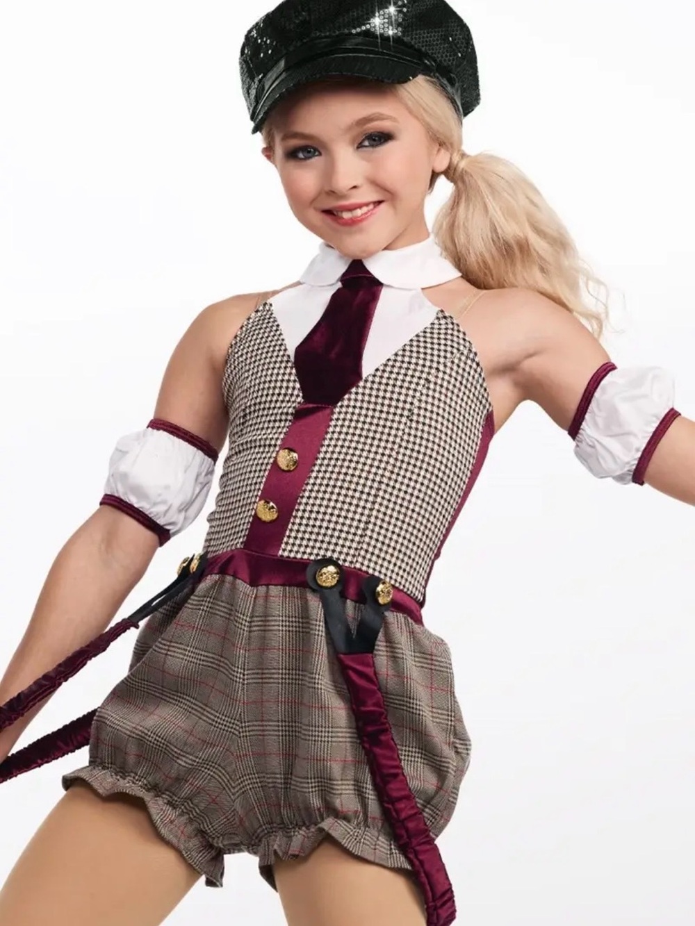 Weissman, King of NY, Kids Burgundy Plaid Musical Theatre Costume